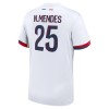 Conjunto (Camiseta+Pantalón Corto) Paris Saint-Germain Nuno Mendes 25 Segunda Equipación 2024-25 - Niño